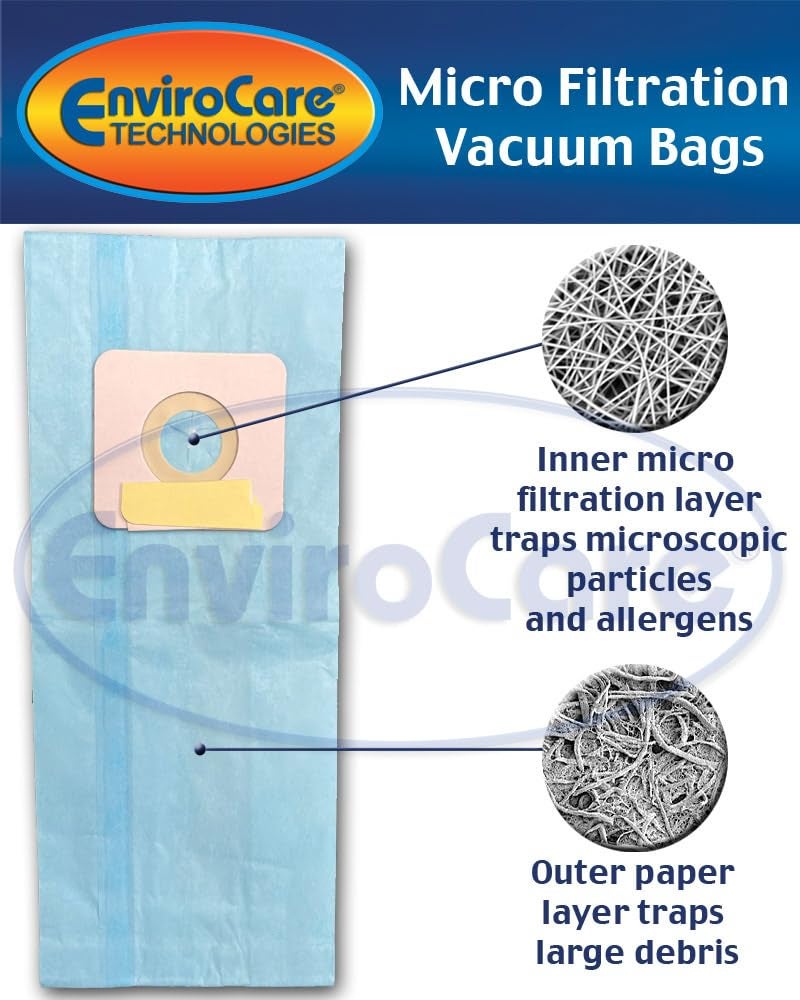 ENVIROCARE أكياس غبار مكنسة كهربائية ميكرو فلتر EnviroCare بديلة تناسب Riccar 2000 و 4000 وسلسلة Vibrance. Simplicity 5000 و 6000 ونوع Symmetry A عبوة 12 - Image 3